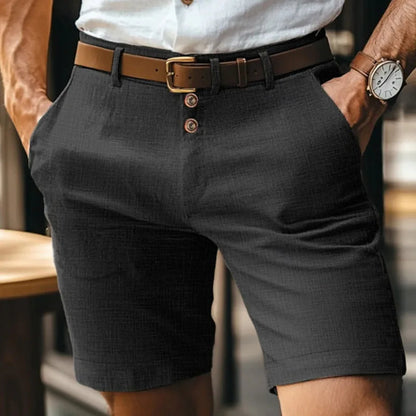 Coastal Casual Shorts – Stylish Triple Button Design for Comfortable Summer Outings 8