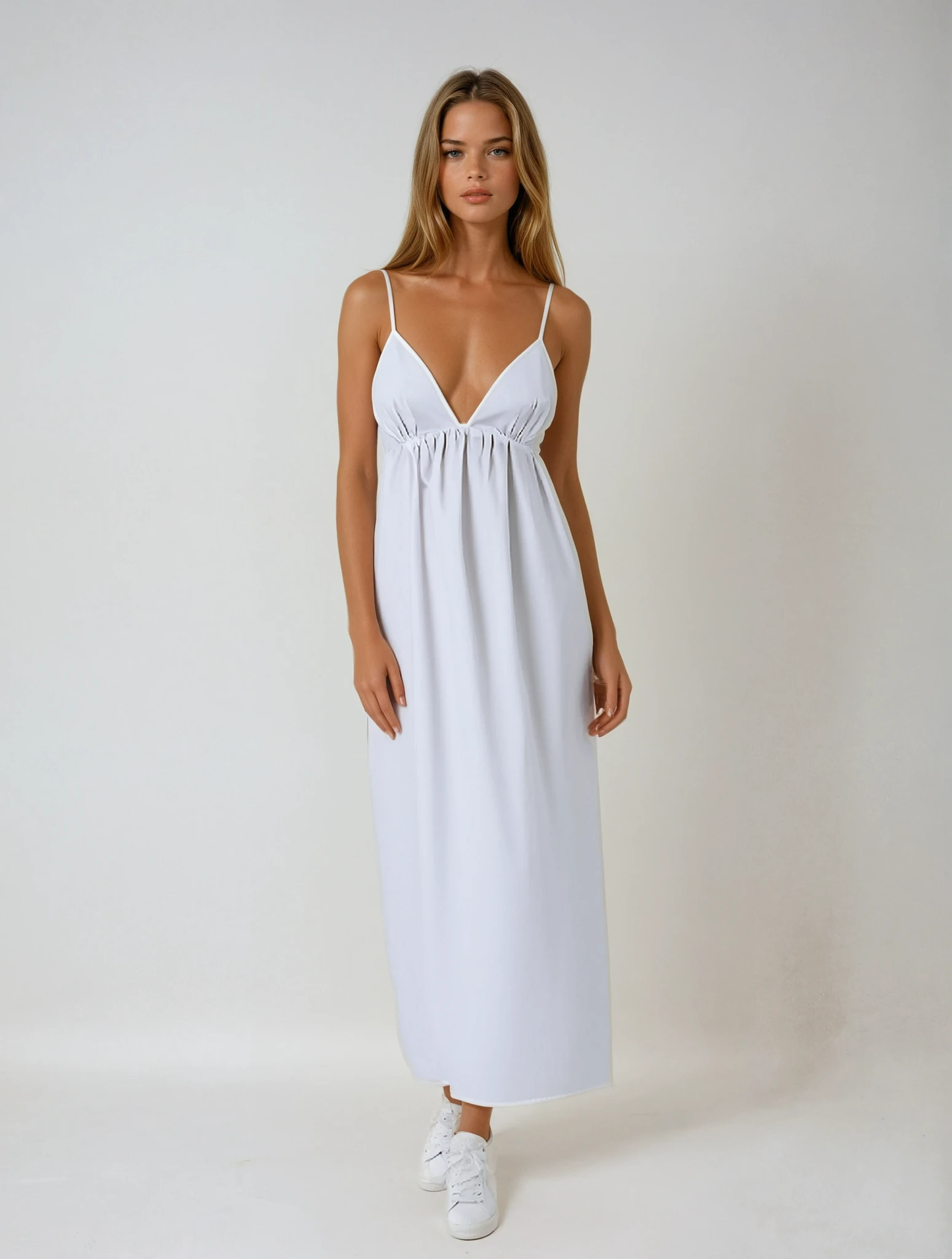 Coastal Open Back Cotton Maxi Dress 0