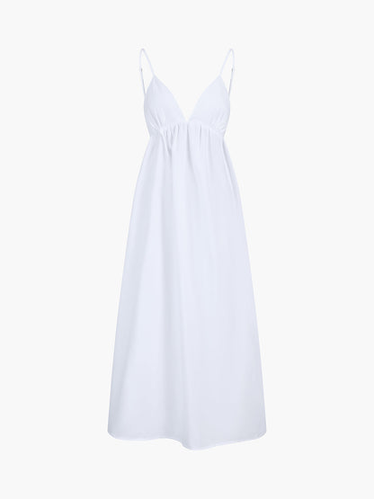 Coastal Open Back Cotton Maxi Dress 5