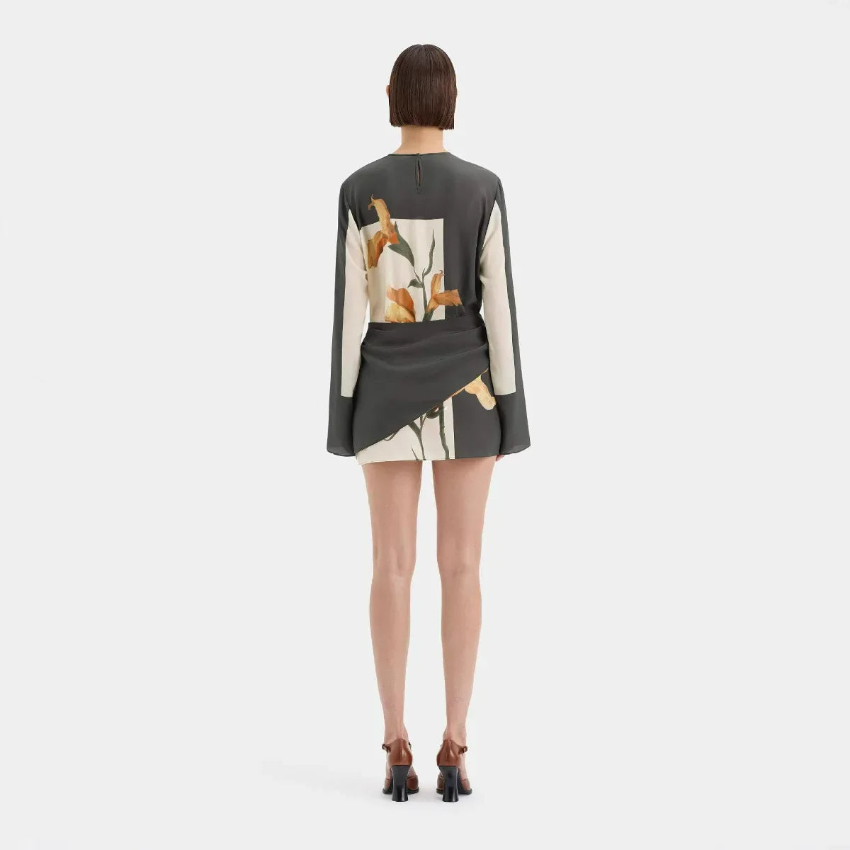 constance twist mini dress SIR. Constance Twist Mini Dress in Green