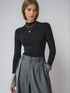 Contrast Cuff Knit Sweater 0