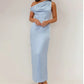 Coralie Draped Satin Maxi Dress 2