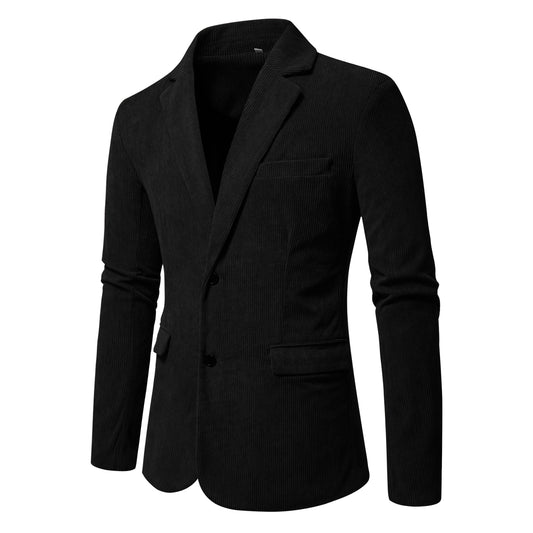 Corduroy Men's Blazer Jacket – Stylish Casual Design with Practical Pockets 0