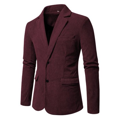 Corduroy Men's Blazer Jacket – Stylish Casual Design with Practical Pockets 1