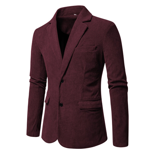 Corduroy Men's Blazer Jacket – Stylish Casual Design with Practical Pockets 1
