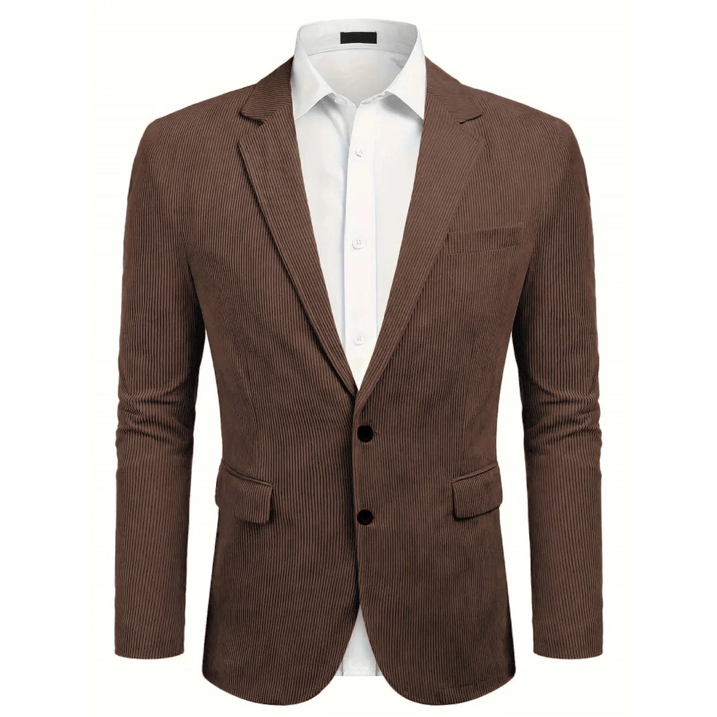 Corduroy Men's Blazer Jacket – Stylish Casual Design with Practical Pockets 2