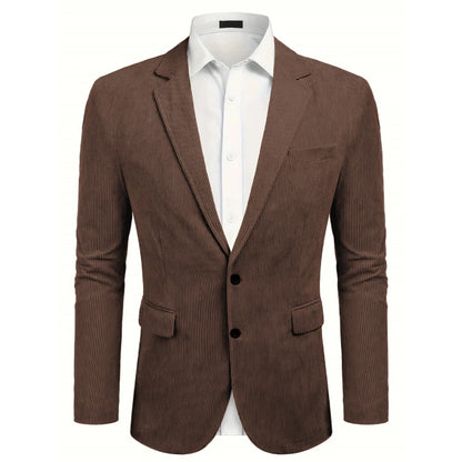 Corduroy Men's Blazer Jacket – Stylish Casual Design with Practical Pockets 2