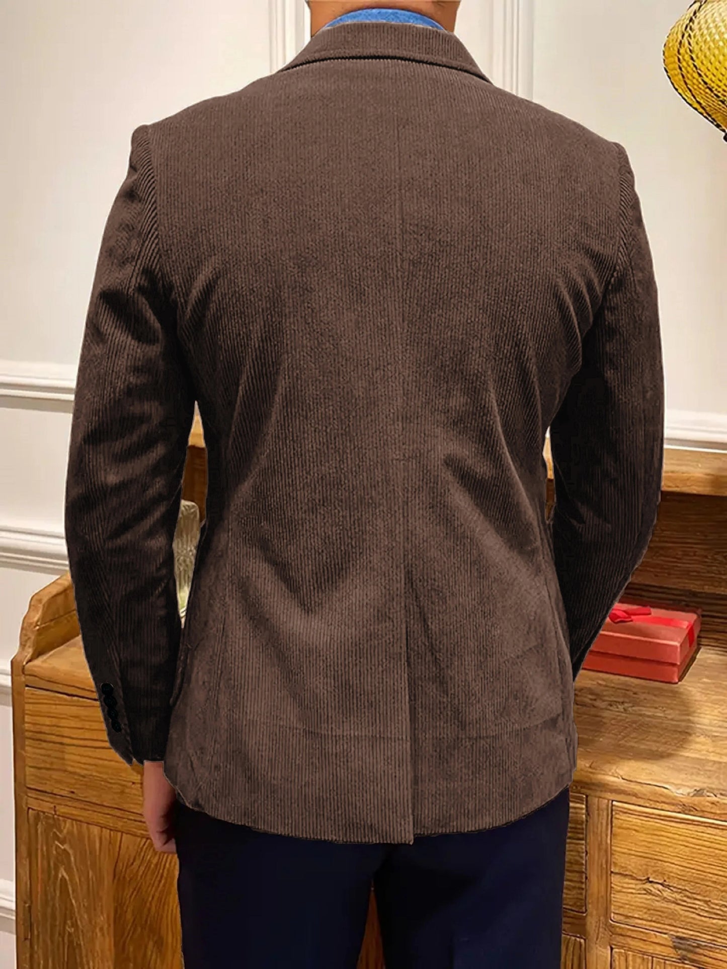 Corduroy Men's Blazer Jacket – Stylish Casual Design with Practical Pockets 4