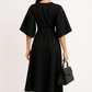 Crew Neck Midi Work Dress 1