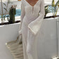 Crochet Long Sleeve Beach Cover Up Dress 2