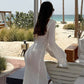 Crochet Long Sleeve Beach Cover Up Dress 5