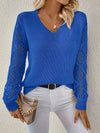 Crochet Sleeve Knit Sweater 4