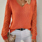 Crochet Sleeve Knit Sweater 6