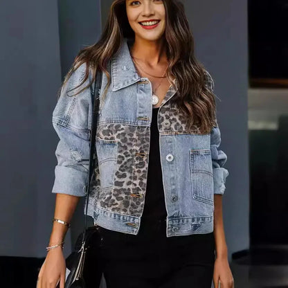 Giacca in denim con pannello decorativo