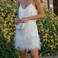 Cute Feather Mini Dress 0