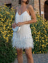 Cute Feather Mini Dress 0