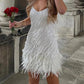 Cute Feather Mini Dress 2