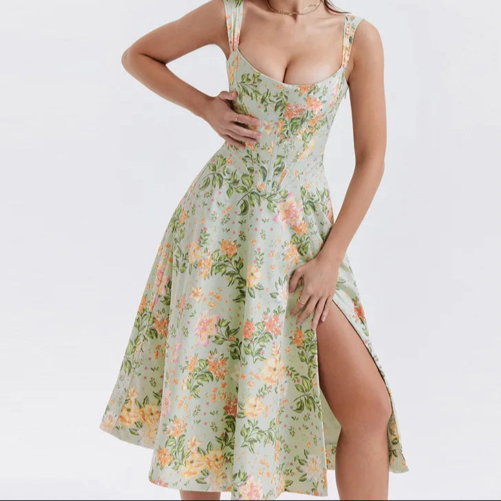 Dahlia Floral Midi Dress 0