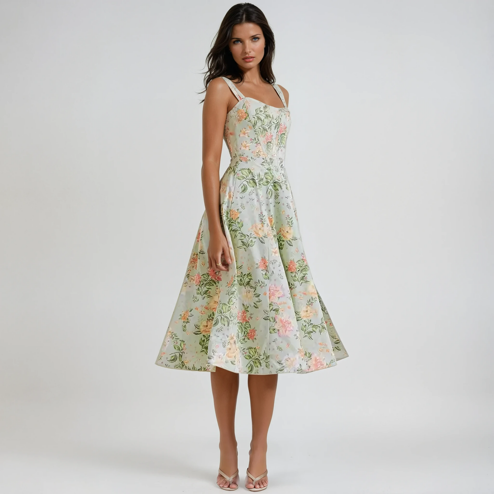 Dahlia Floral Midi Dress 1