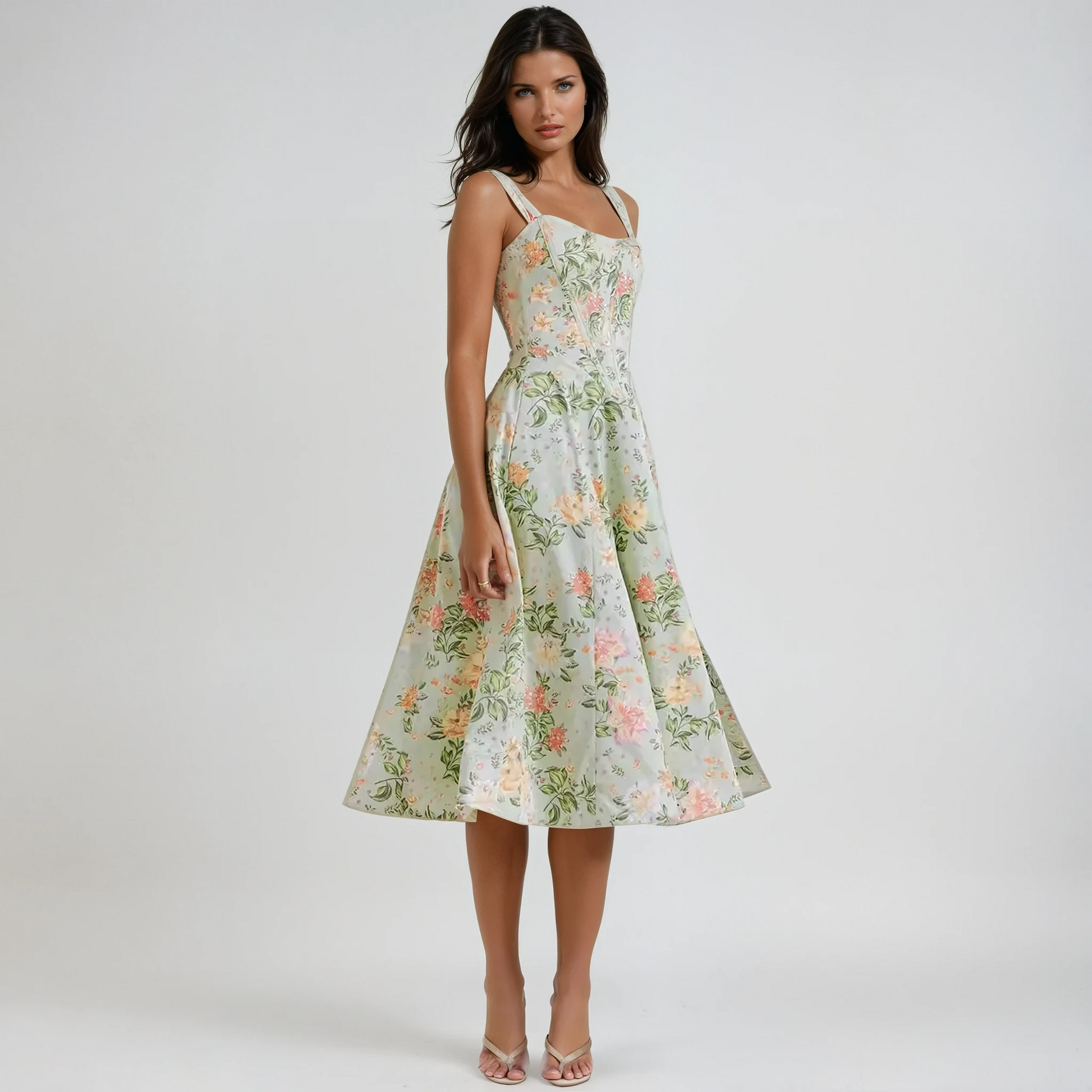 Dahlia Floral Midi Dress 1