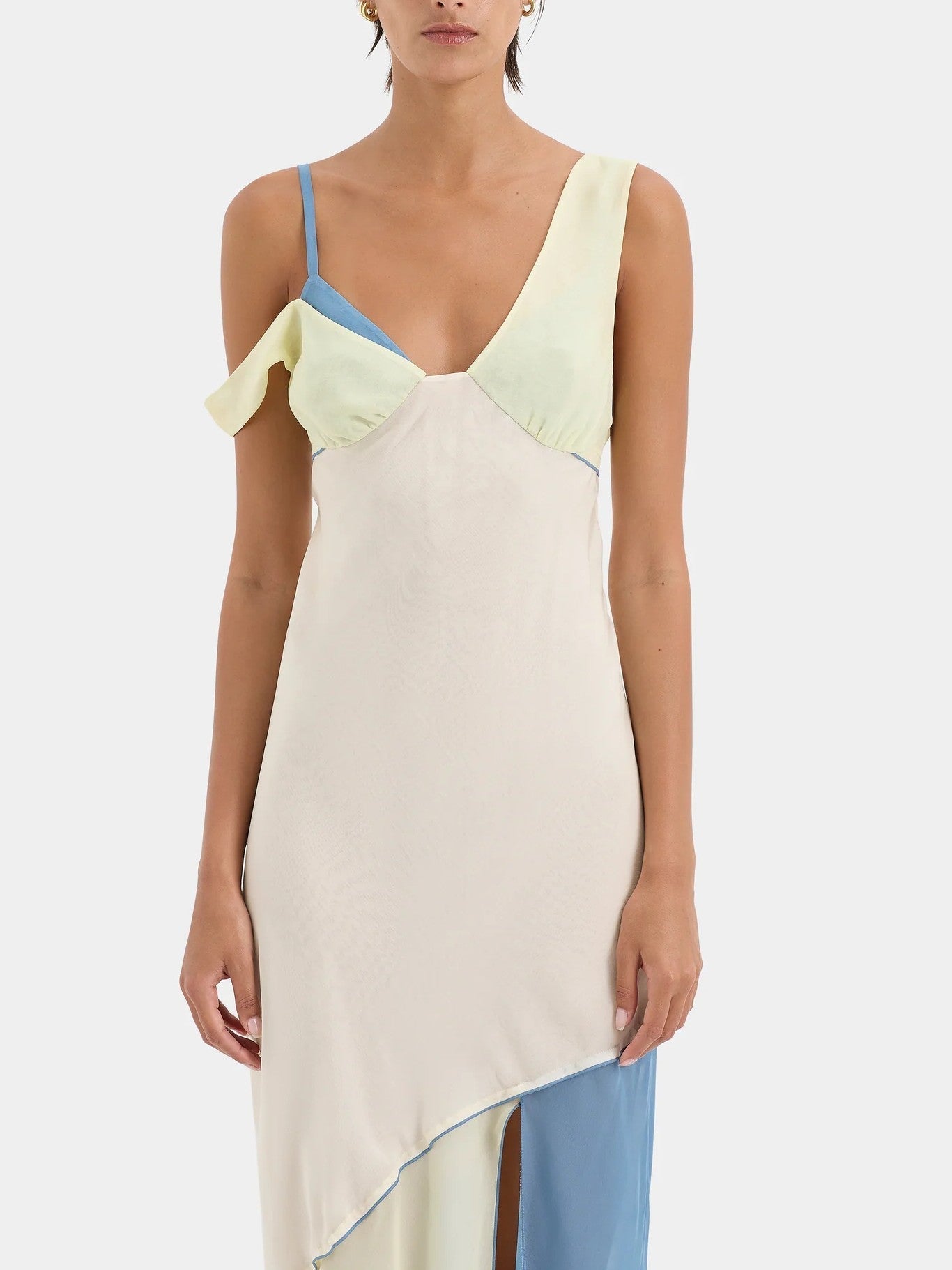 Elegant Asymmetrical Pastel Maxi Dress 4