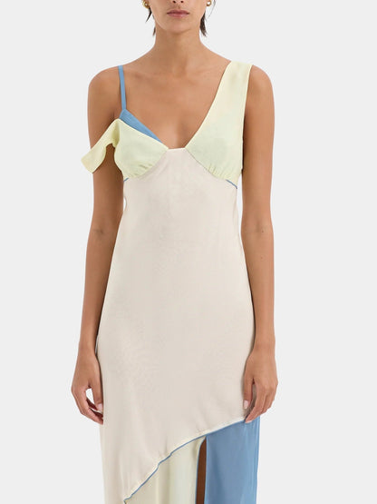Elegant Asymmetrical Pastel Maxi Dress 4
