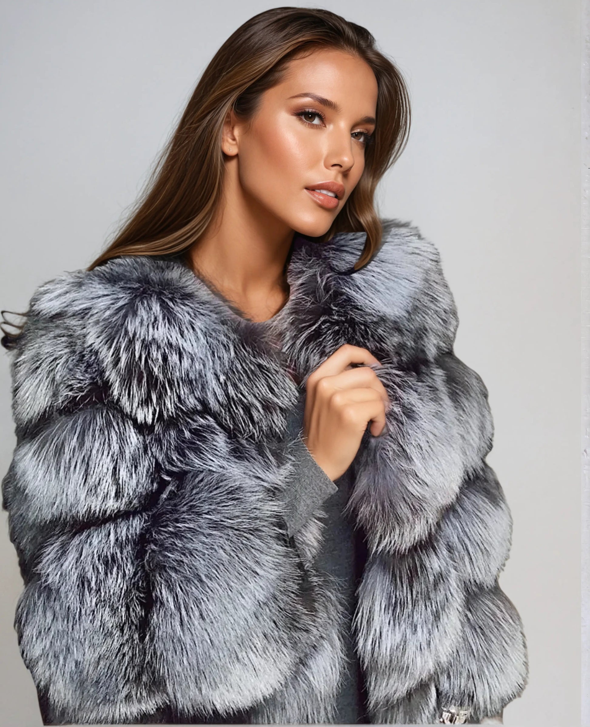 Elegant Faux Fur Women's Jacket 2