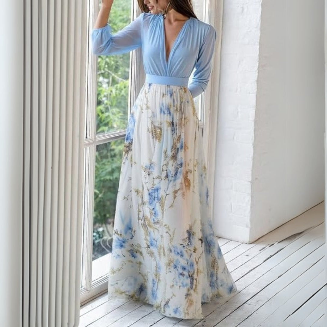 Elegant Floral Summer Maxi Dress 1