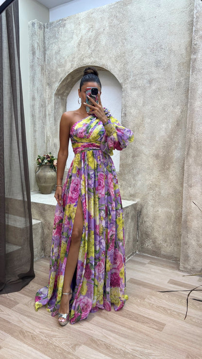 Elegant Flowy Shoulder Dress for Summer Events 5