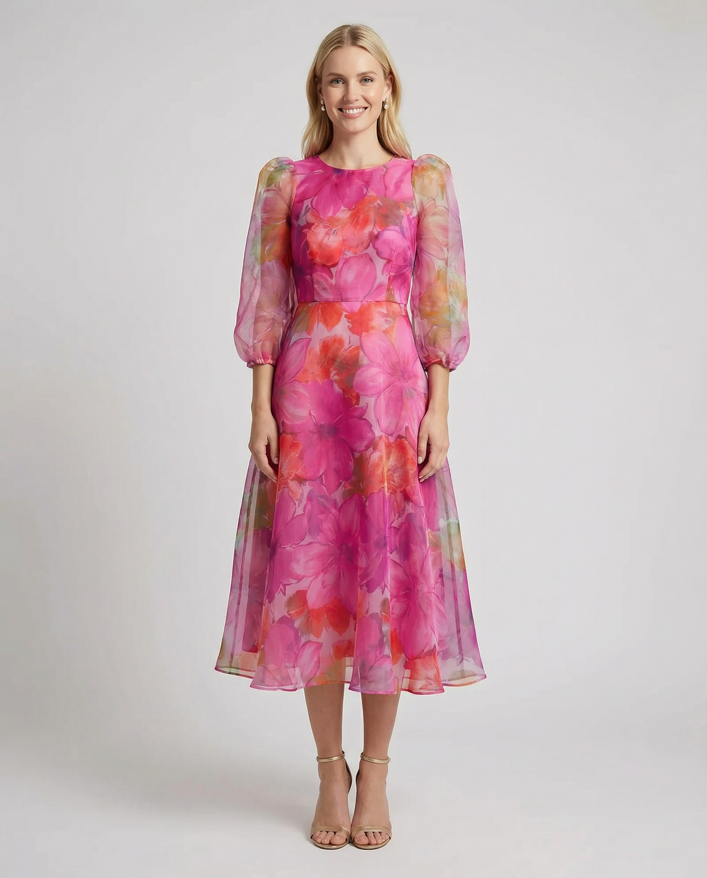 Elegant Mesh Dress – Stylish Printed Design for Office and Summer Outings 1