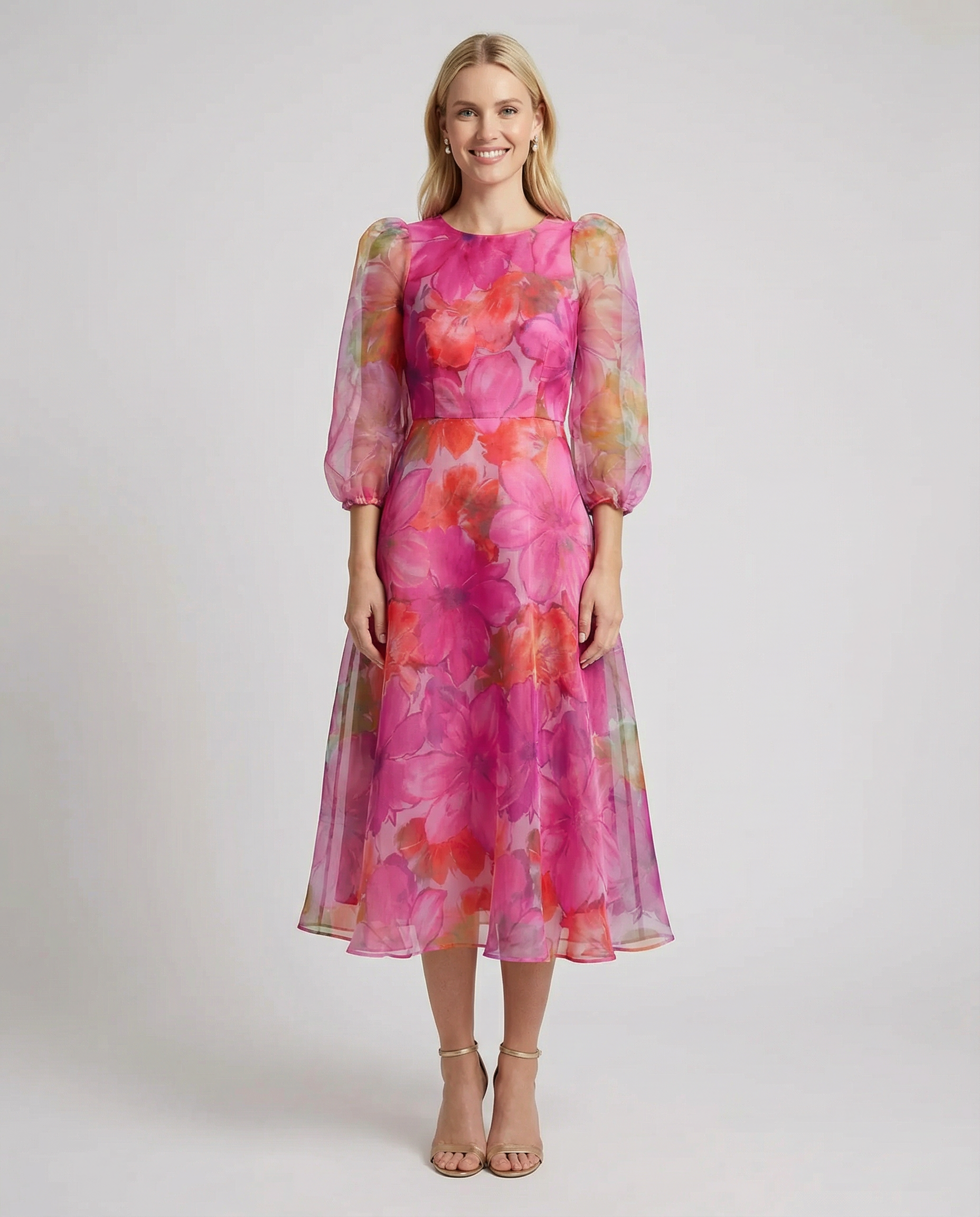 Elegant Mesh Dress – Stylish Printed Design for Office and Summer Outings 1