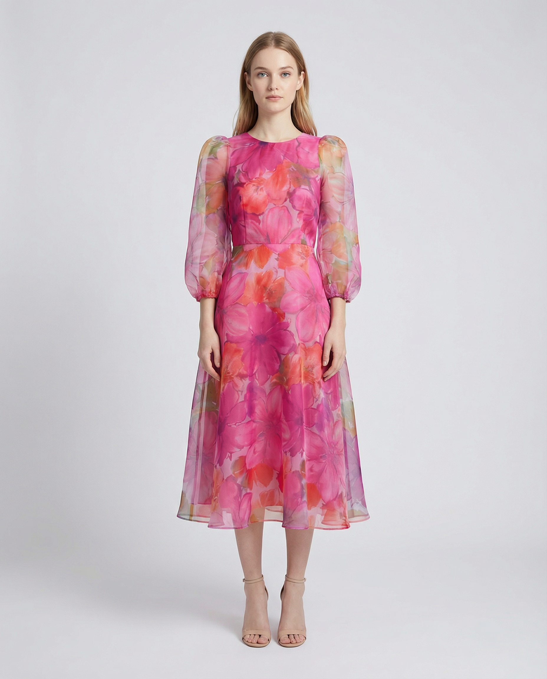 Elegant Mesh Dress – Stylish Printed Design for Office and Summer Outings 3