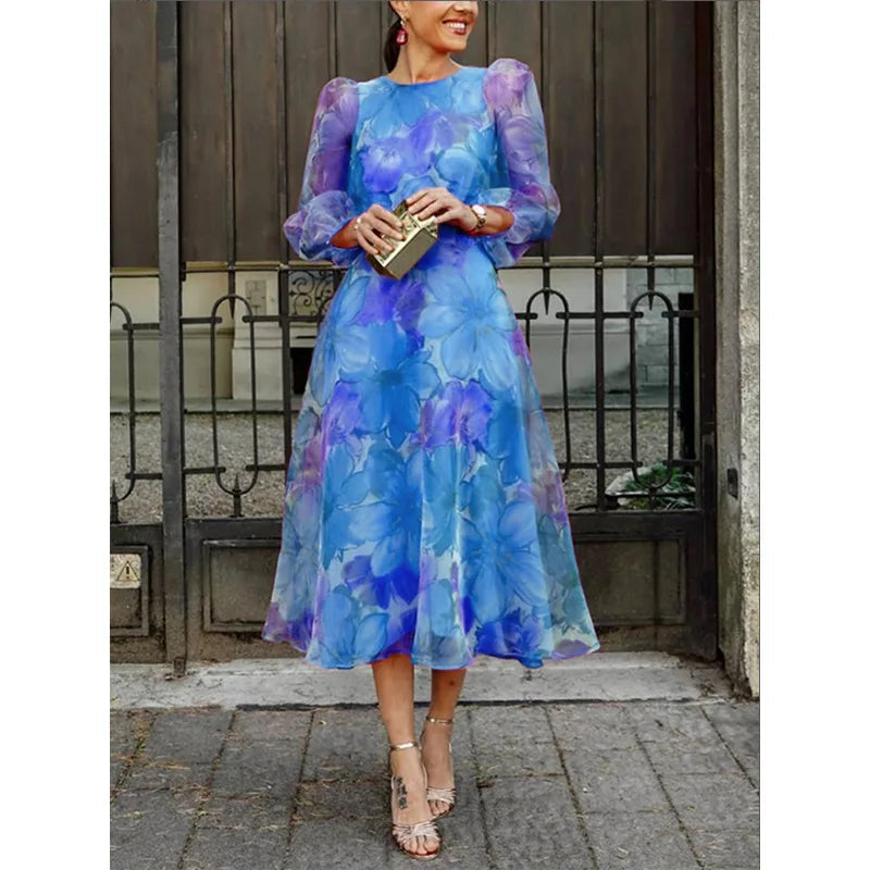 Elegant Mesh Dress – Stylish Printed Design for Office and Summer Outings 5