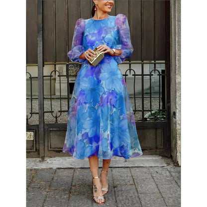 Elegant Mesh Dress – Stylish Printed Design for Office and Summer Outings 5