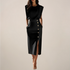 Elegant Midi Dress with Button Detail and Side Slit 4