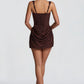 Elegant Ruched Bodycon Mini Dress 1