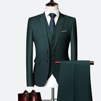 Elegant Slim Fit 3-Piece Wedding Suit Set for Men 11