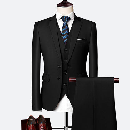 Elegant Slim Fit 3-Piece Wedding Suit Set for Men 2