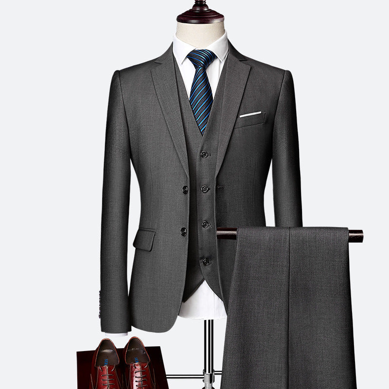 Elegant Slim Fit 3-Piece Wedding Suit Set for Men 3