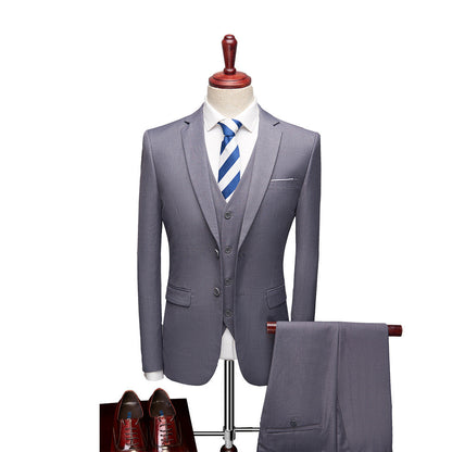 Elegant Slim Fit 3-Piece Wedding Suit Set for Men 4