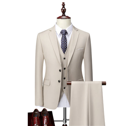 Elegant Slim Fit 3-Piece Wedding Suit Set for Men 5