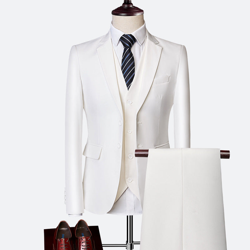 Elegant Slim Fit 3-Piece Wedding Suit Set for Men 6