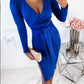 Elegant V-Neck Sheath Midi Dress 4