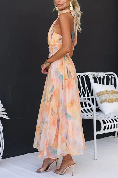Elegant Watercolour Maxi Dress for Summer 4