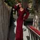 Elegant Wedding Guest Long Sleeve Maxi Dress 4