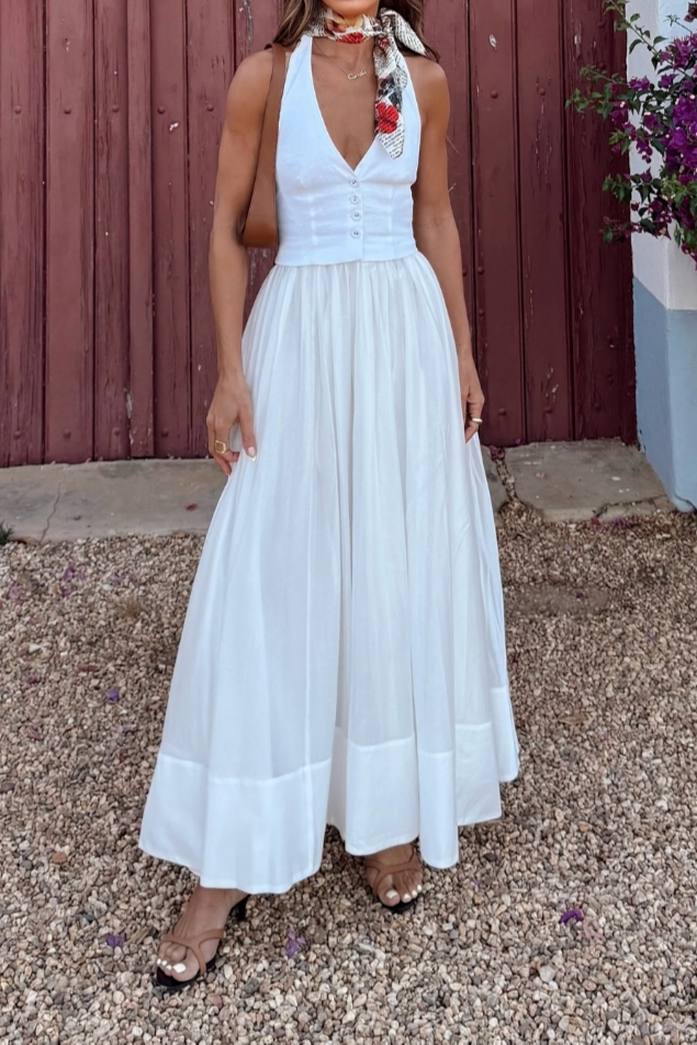 Elegant White Evening Dress 2