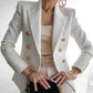 Elegant Women's Double-Breasted Blazer with Gold Buttons 1