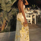Elegant Yellow and Gold Maxi Dress 3
