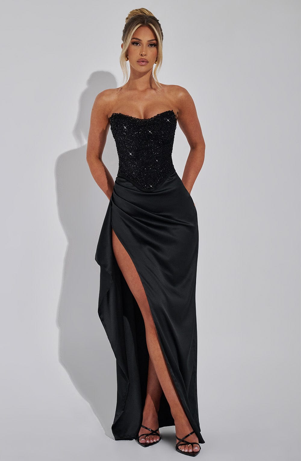 Emrielle Beaded Corset Maxi Dress 2