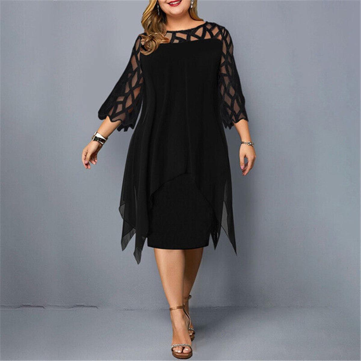 Evening Cocktail Plus Size Midi Dress 7